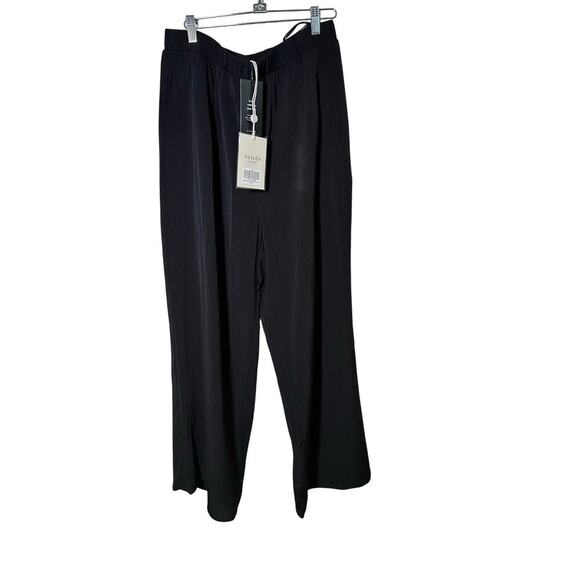 NWT Veiled Women's Black Nashwa Textured Rayon Wide Leg Pants Size XL - Picture 1 of 8